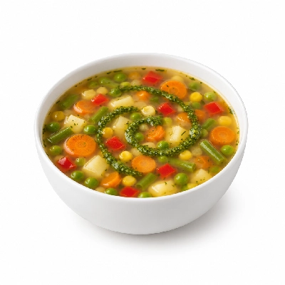 Panera Bread Soups Low Fat Vegetarian Garden Vegetable with Pesto
