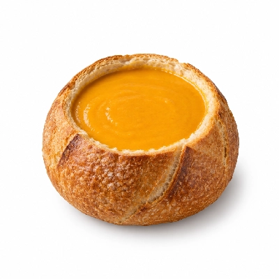 Panera Bread Soups Vegetarian Autumn Squash Bread Bowl