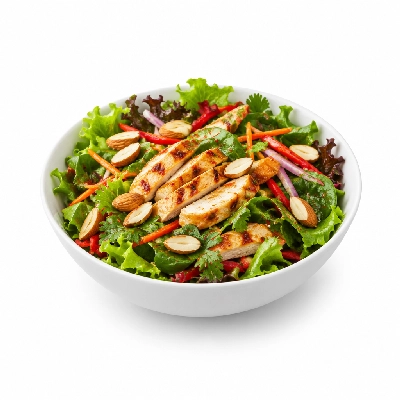 Panera Bread Spicy Thai Chicken Salad with Almond Half
