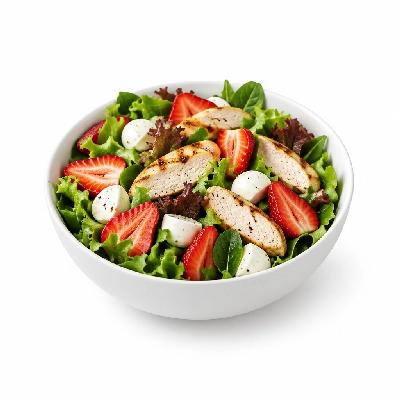 Panera Bread Strawberry Chicken Caprese Salad Half