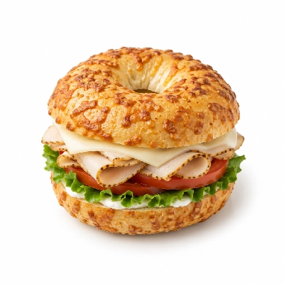 Panera Bread Zesty Tuscan Asiago Bagel Stack