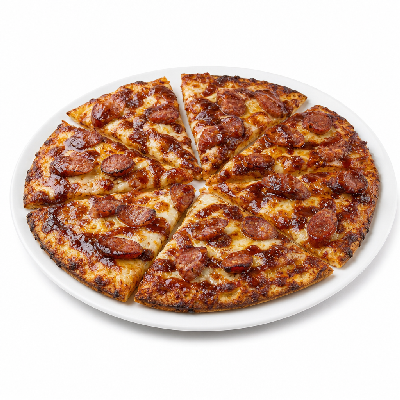 Papa Murphy's Thin Large Pizza Slices BBQ Spicy Sausage