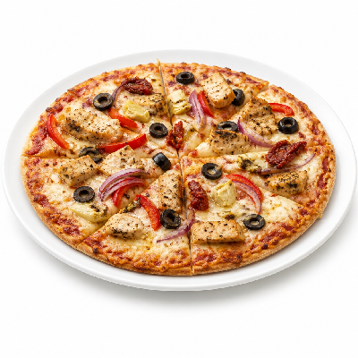 Papa Murphy's Thin Large Pizza Slices Herb Chicken Mediterranean