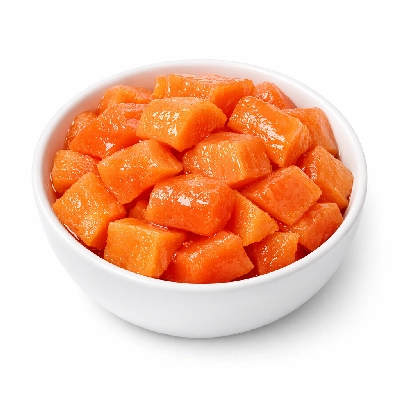 Papaya canned heavy syrup drained