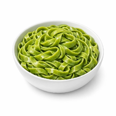 Pasta fresh-refrigerated spinach cooked