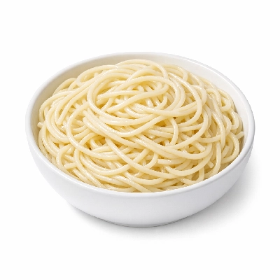 Pasta white cooked without salt