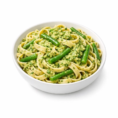Pasta with Green Beans & Cashew Pesto