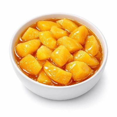 Peaches canned extra heavy syrup pack solids and liquids