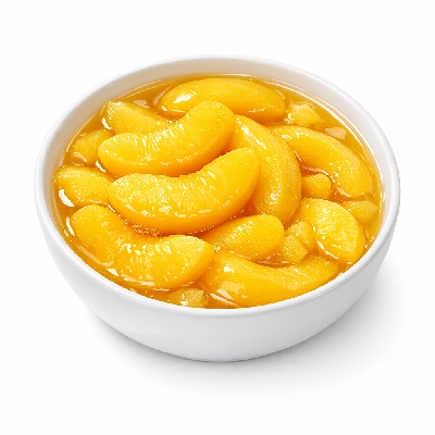 Peaches canned in juice not drained