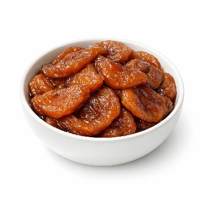 Peaches dehydrated low-moisture sulfured stewed