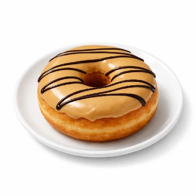 Peanut Butter Donut with Chocolate Drizzle