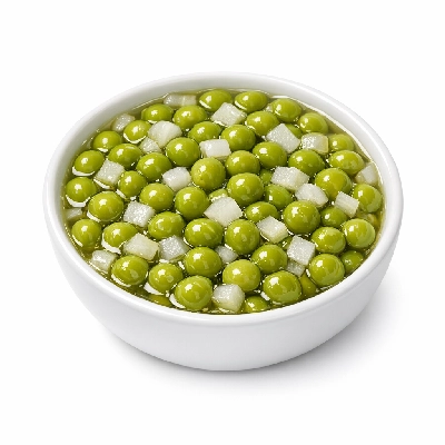 Peas and onions canned solids liquids