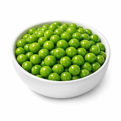 Peas green canned drained solids rinsed in tap water