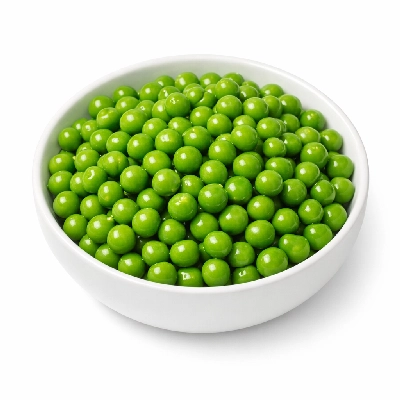 Peas green canned no salt added drained solids