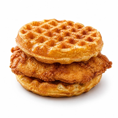 Peet's Coffee Chicken & Waffles Sandwich