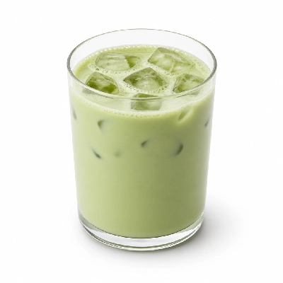 Peet's Coffee Tea Beverages Iced Matcha Green Latte with Peppermint with 2% Milk