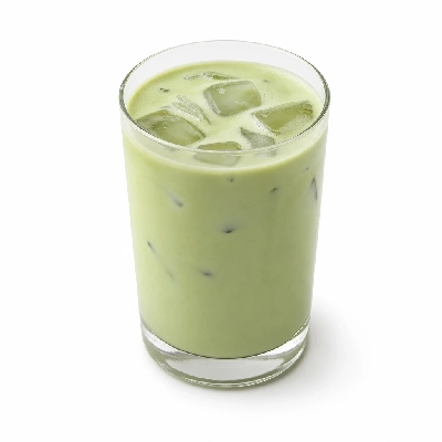 Peet's Coffee Tea Beverages Iced Matcha Green Latte with Peppermint with Whole Milk