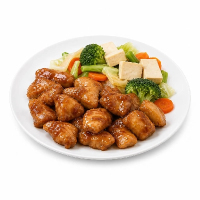 Pei Wei Asian Kitchen Signature Dishes Caramel Chicken Vegetables & Tofu