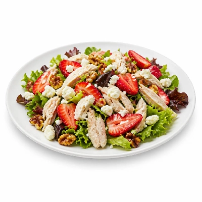Perkins Restaurant & Bakery Strawberry Chicken Salad with Walnuts and Feta Cheese