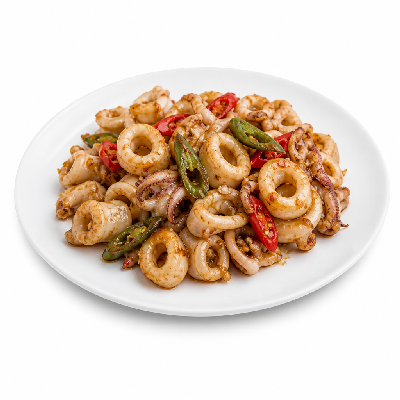 Piada Italian Street Food Protein Choices Add Calamari with Hot Peppers