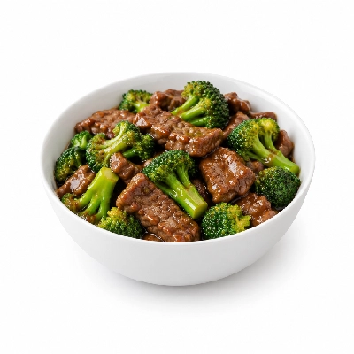Pick Up Stix Beef Entrees and Broccoli