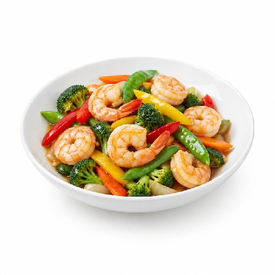Pick Up Stix Catering Entrees Shrimp and Vegetables Large