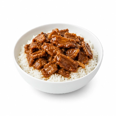 Pick Up Stix Teriyaki Bowls Beef with Steamed White Rice