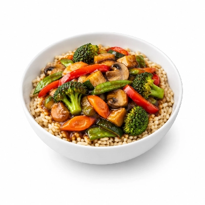 Pick Up Stix Teriyaki Bowls Vegetables with Steamed Brown Rice