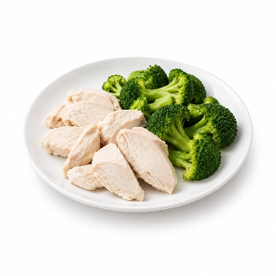 Pick Up Stix White Meat Chicken Entrees and Broccoli Steamed
