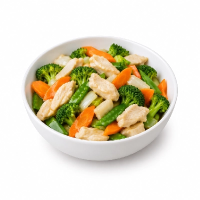 Pick Up Stix Wok Combo Chicken Entrees House Special with Vegetables Steamed