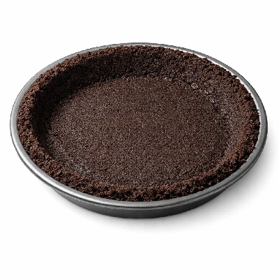 Pie crust cookie-type prepared from recipe chocolate wafer chilled