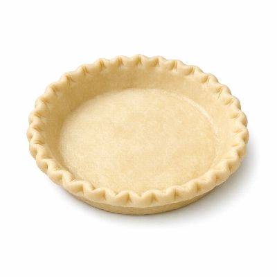 Pie crust standard-type prepared from recipe unbaked