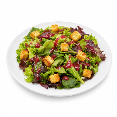 Pieology Salads Half No Chicken with Raspberry Dressing & Crouton