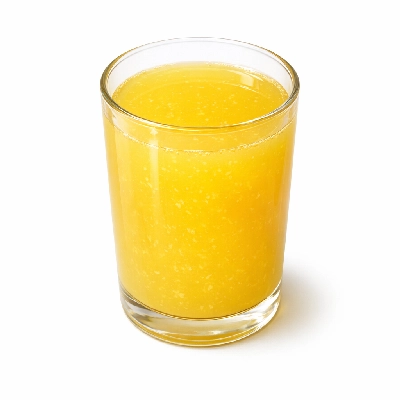 Pineapple juice prepared from frozen concentrate
