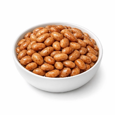 Pinto beans boiled with salt