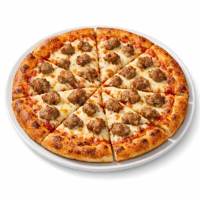 Pizza 14" sausage topping, regular crust