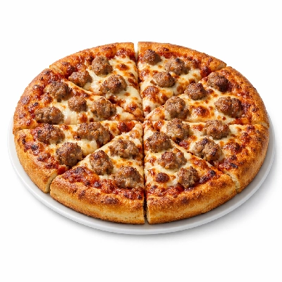 Pizza 14" sausage topping, thick crust