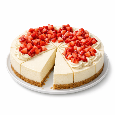 Pizza Hut Desserts Strawberries and Cream Cheesecake