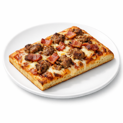 Pizza Hut Pizza BBQ Bacon Cheeseburger Rectangle