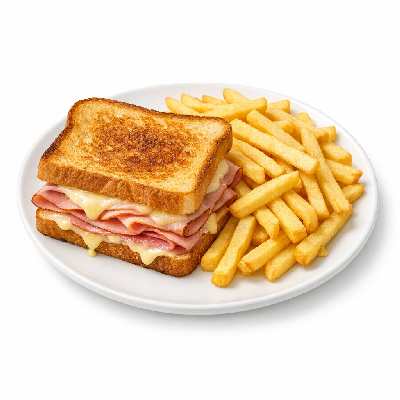 Pizza Hut Sandwich Black Forest Ham & Cheese Diablo with Straight-Cut Fries