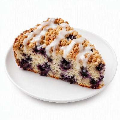 Pizza Inn Desserts Iced Blueberry Streusel Cake 1 Slice