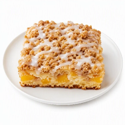 Pizza Inn Desserts Iced Peach Streusel Cake