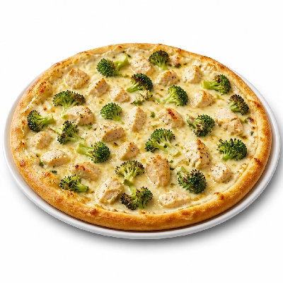 Pizza Ranch Large Pizza Chicken Broccoli Alfredo Original Crust