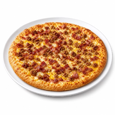 Pizza Ranch Medium Pizza Bacon and Sausage Original Crust Breakfast Buffet