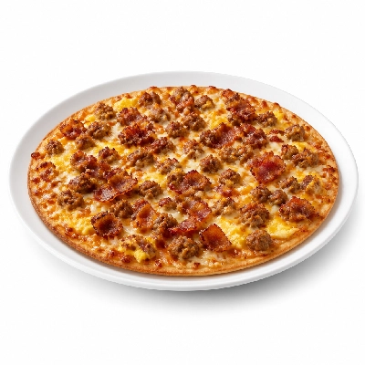 Pizza Ranch Medium Pizza Bacon & Sausage Thin Crust Breakfast Carry-Out