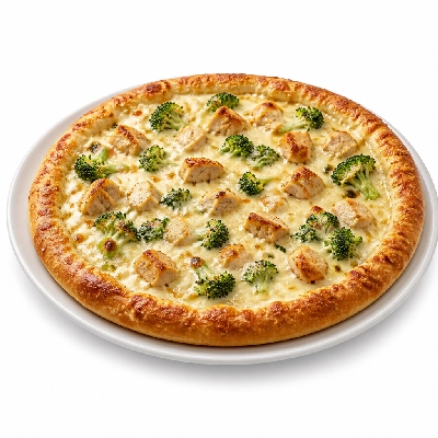 Pizza Ranch Medium Pizza Chicken Broccoli Alfredo Skillet Crust Buffet