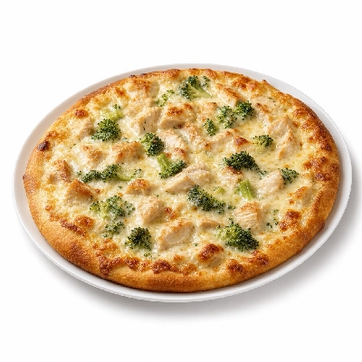 Pizza Ranch Medium Pizza Chicken Broccoli Alfredo Skillet Crust Carry-Out