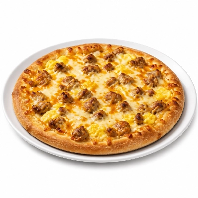 Pizza Ranch Medium Pizza Garlic Sausage Original Crust Breakfast Buffet