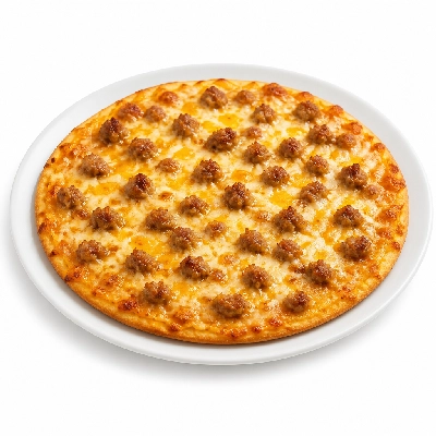 Pizza Ranch Medium Pizza Garlic Sausage Thin Crust Breakfast Carry-Out
