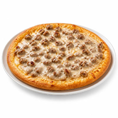 Pizza Ranch Medium Pizza Sausage and Gravy Skillet Crust Breakfast Buffet
